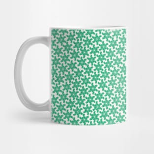 Green Floral Pattern Mug